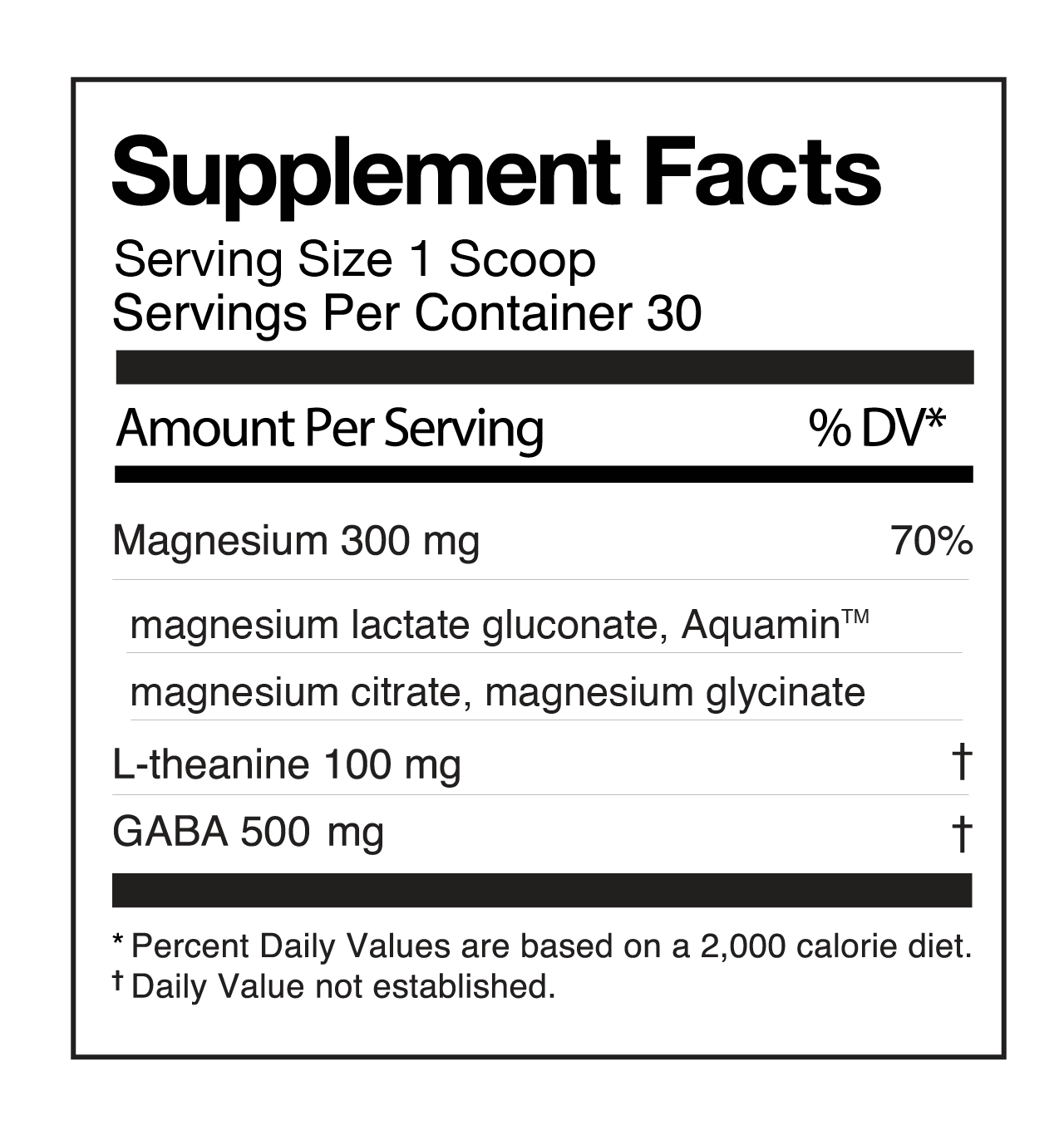 Mello Magnesium Superblend Supplement Facts