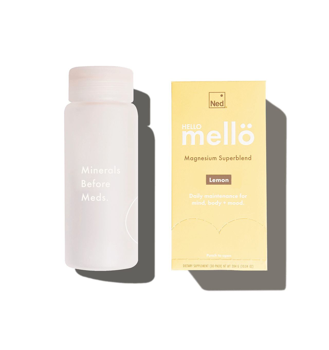 Mello Magnesium - 30 Travel Sticks in Lemon & Travel Bottle